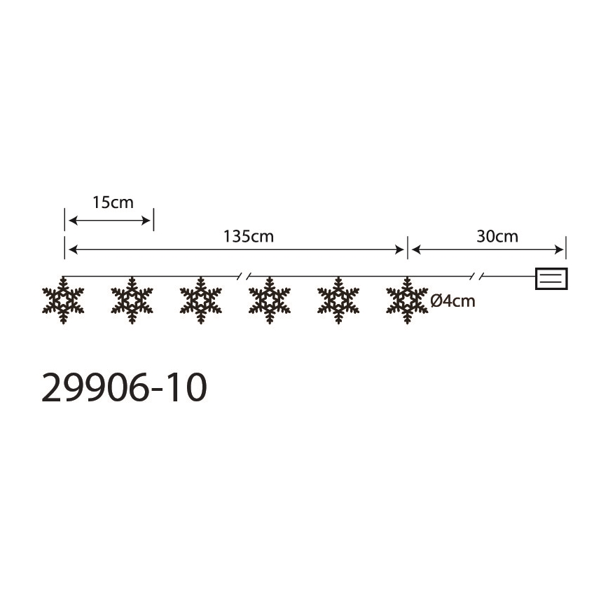 Globo 29906-10 - Catena decorativa LED 10xLED/0,03W/2xAA