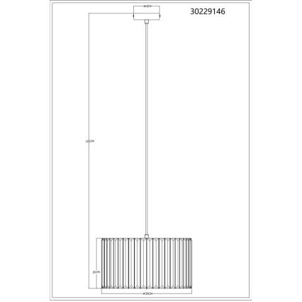 Globo - Lampadario a sospensione con filo 1xE27/60W/230V diametro 35 cm