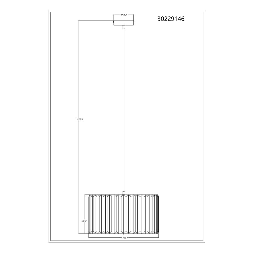 Globo - Lampadario a sospensione con filo 1xE27/60W/230V diametro 35 cm