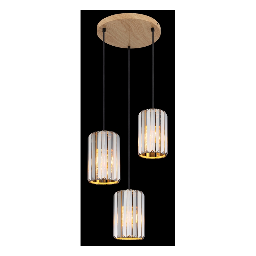 Globo - Lampadario a sospensione con filo 3xE27/60W/230V diametro 35 cm
