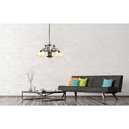 Globo - Lampadario a sospensione con catena 5xE14/40W/230V