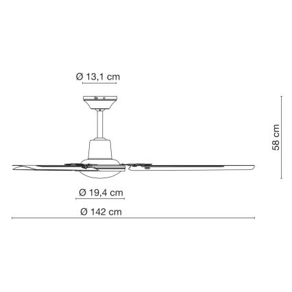 Globo - Ventilatore da soffitto