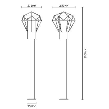 Globo - Lampada da esterno 1xE27/15W/230V IP44