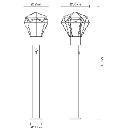 Globo - Lampada da esterno con sensore 1xE27/15W/230V IP44