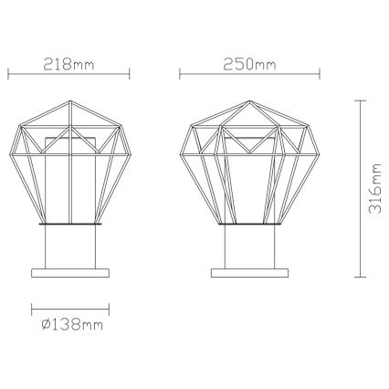 Globo - Lampada da esterno 1xE27/15W/230V IP44