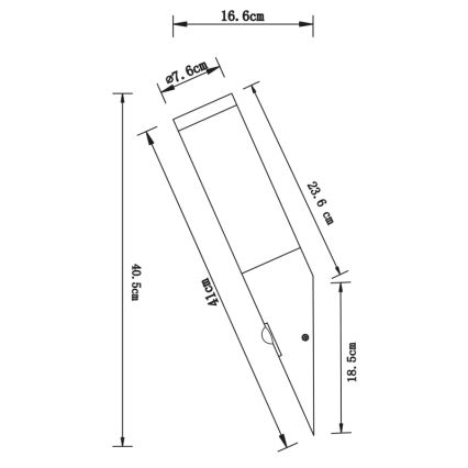 Globo - Applique da esterno con sensore 1xE27/15W/230V IP44