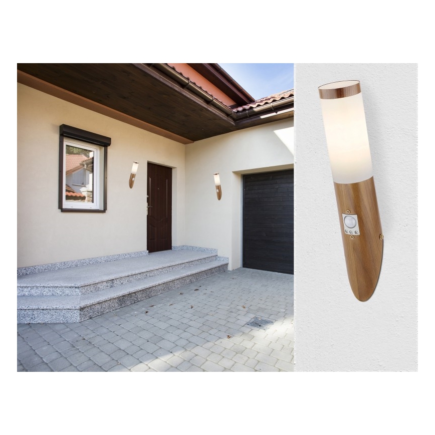 Globo - Applique da esterno con sensore 1xE27/15W/230V IP44