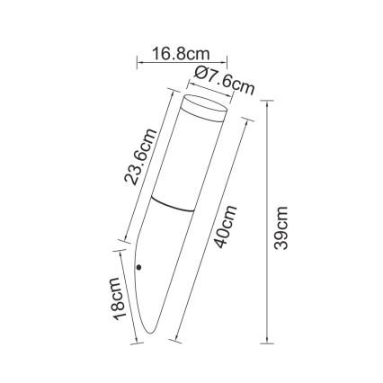 Globo - Applique da esterno con sensore 1xE27/15W/230V IP44