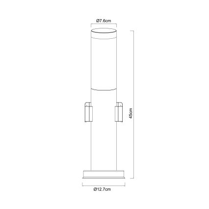 Globo - Lampada da esterno con 2 portalampade 1xE27/23W/230V IP44