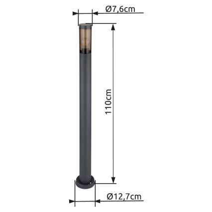 Globo - Lampada da esterno 1xE27/23W/230V 110 cm IP44