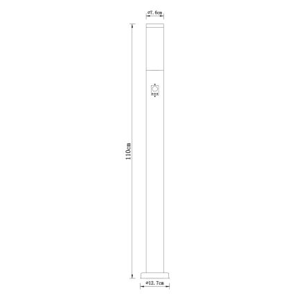 Globo - Lampada da esterno con sensore 1xE27/30W/230V IP44