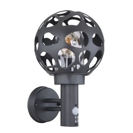 Globo - Applique da esterno con sensore 1xE27/15W/230V IP44