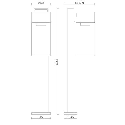 Globo - Lampada da esterno 1xE27/40W/230V 50 cm IP44