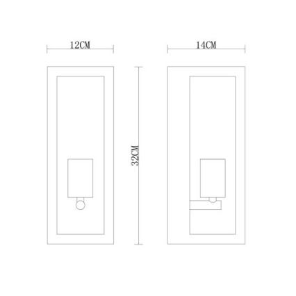 Globo - Applique da esterno 1xE27/60W/230V IP44