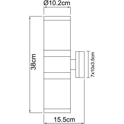 Globo - Applique da esterno 2xE27/60W/230V