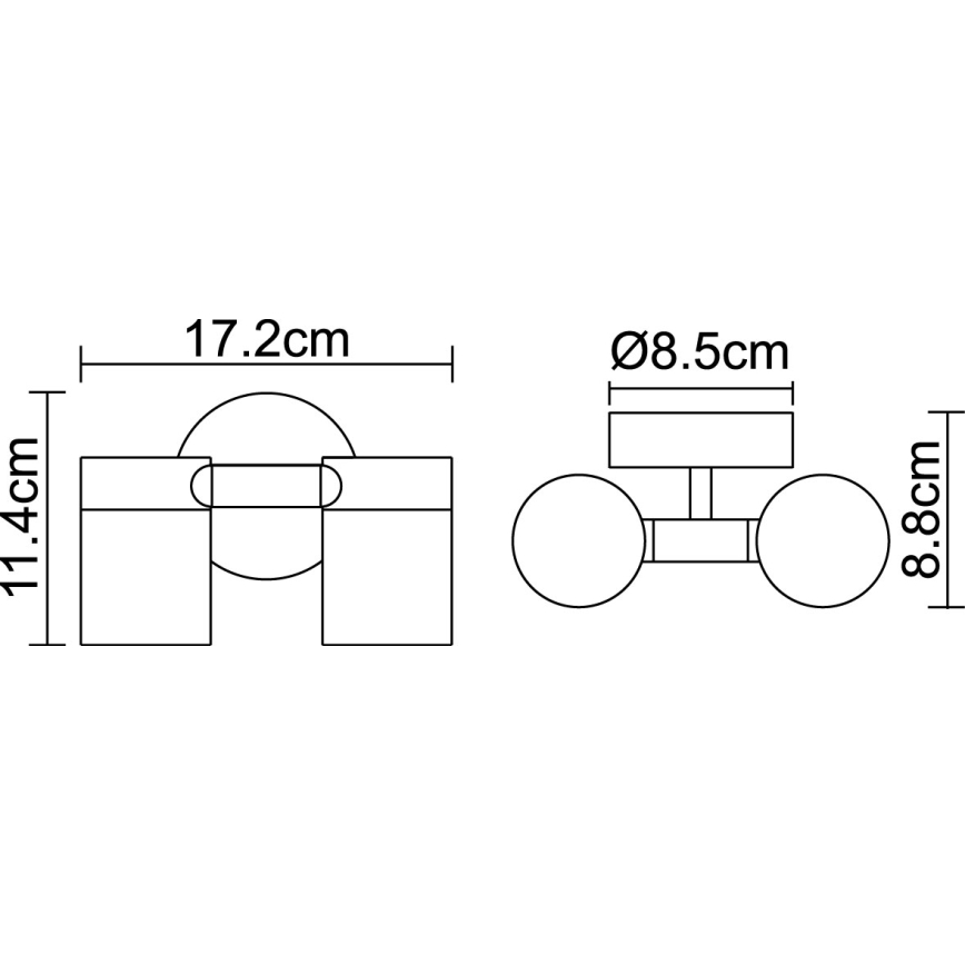 Globo 3207-2L - Lampada LED da esterno STYLE 2xGU10/5W/230V