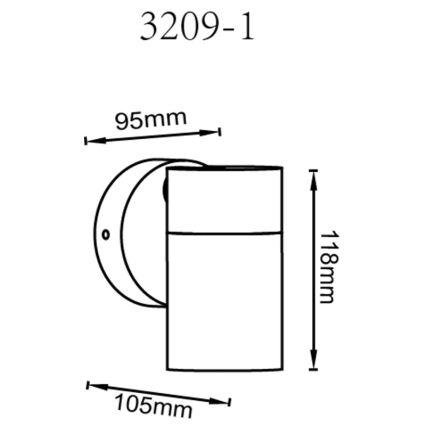 Globo - Faretto da parete 1xGU10/35W/230V