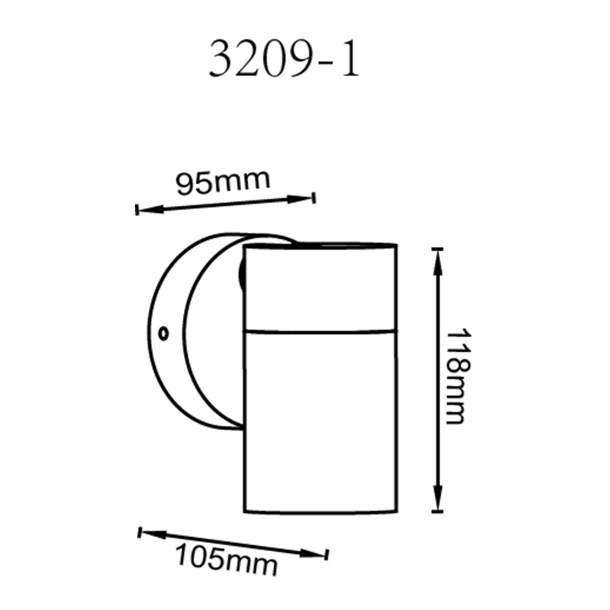 Globo - Faretto da parete 1xGU10/35W/230V