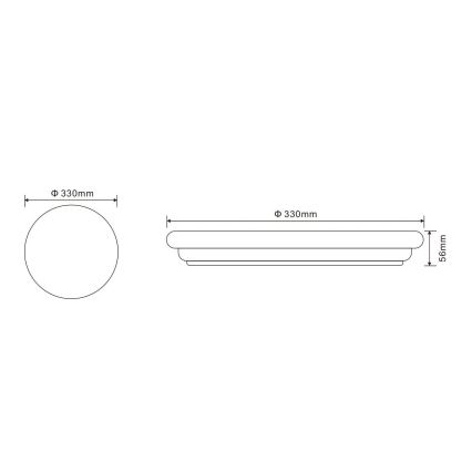 Globo - Plafoniera LED da esterno 1xLED/24W/230V IP54