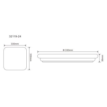 Globo - Plafoniera LED da esterno LED/24W/230V IP54