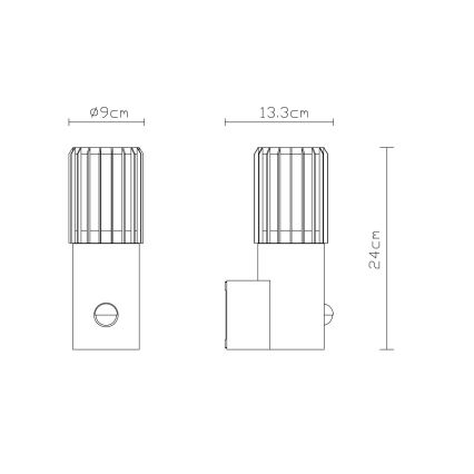 Globo - Applique da esterno con sensore 1xE27/15W/230V IP54