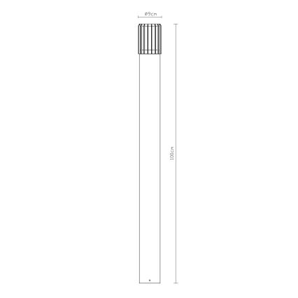 Globo - Lampada da esterno 1xE27/15W/230V IP54 100 cm