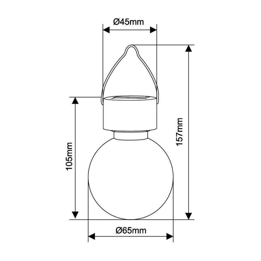 Globo 33056 - Lampada solare LED/0,06W/3,2V IP44 400 mAh