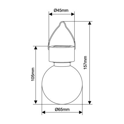 Globo 33058 - Lampada LED solare 1xLED/0,05W/1,2V