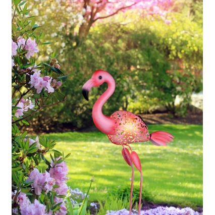 Globo - Lampada solare a LED/3V IP44 300 mAh fenicottero