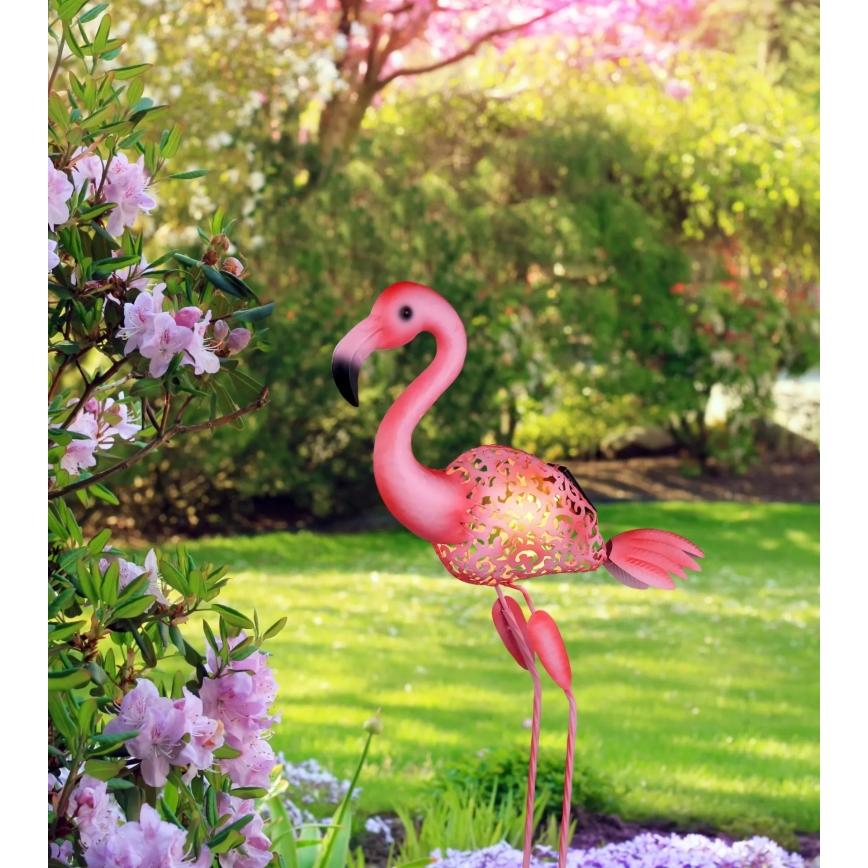 Globo - Lampada solare a LED/3V IP44 300 mAh fenicottero