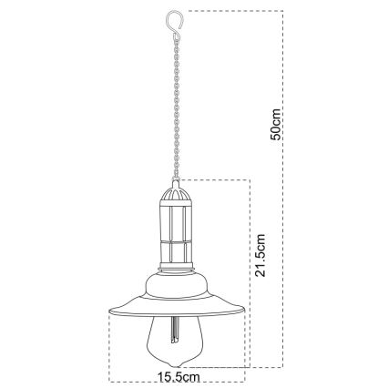 Globo - Lampadario solare a LED su catena LED/0,06W/1,2V IP44 150 mAh