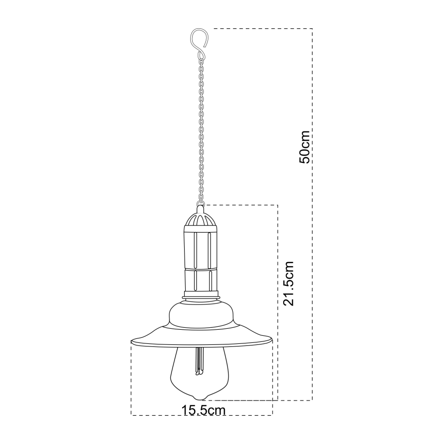 Globo - Lampadario solare a LED su catena LED/0,06W/1,2V IP44 150 mAh