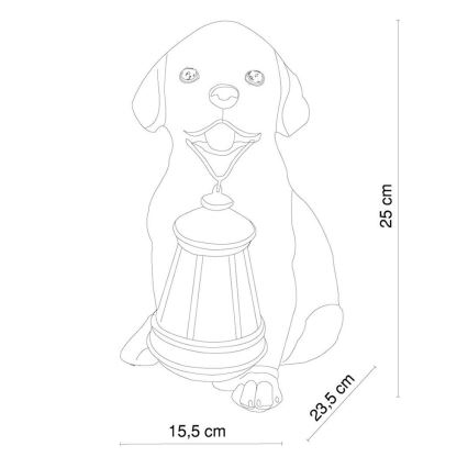 Globo - Lampada LED solare LED/0,06W/3V cane IP44