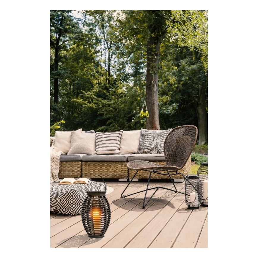 Globo - Lampada LED solare LED/0,06W/3,2V IP44 200 mAh rattan