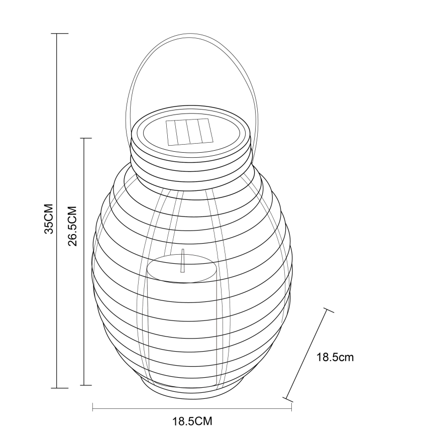 Globo - Lampada LED solare LED/0,06W/3,2V IP44 200 mAh rattan