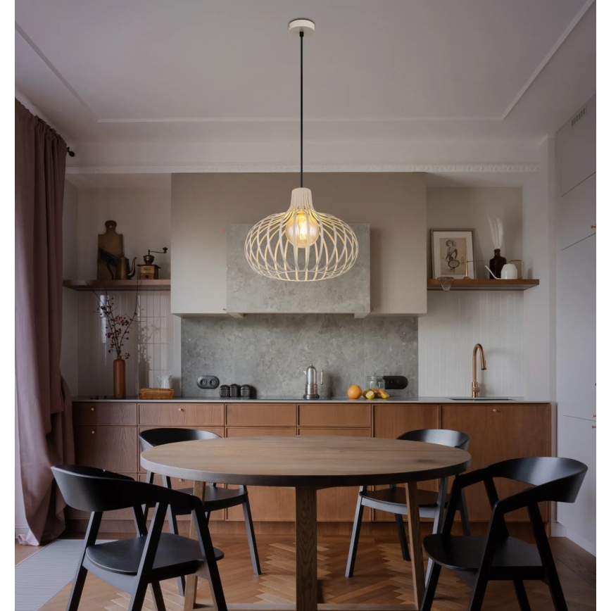 Globo - Lampadario a sospensione con cavo 1xE27/40W/230V beige