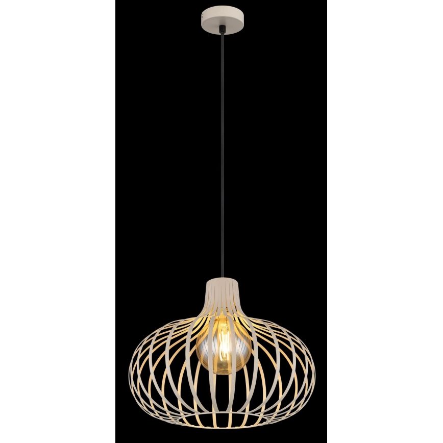 Globo - Lampadario a sospensione con cavo 1xE27/40W/230V beige