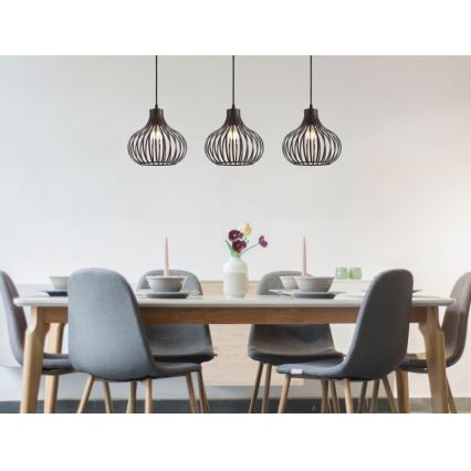 Globo - Lampadario a sospensione con filo 3xE27/40W/230V
