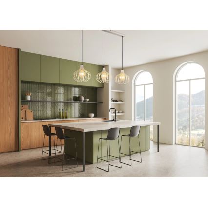 Globo - Lampadario sospeso su cavo 3xE27/40W/230V beige