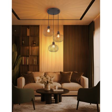 Globo - Lampadario a sospensione con cavo 3xE27/40W/230V