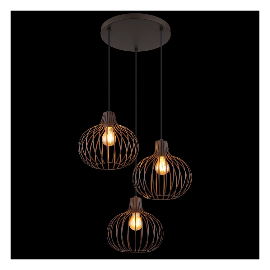Globo - Lampadario a sospensione con cavo 3xE27/40W/230V