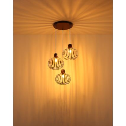 Globo - Lampadario a sospensione con cavo 3xE27/40W/230V
