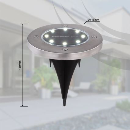 Globo - SET 4x Lampada LED solare LED/0,1W/3V IP44 300 mAh