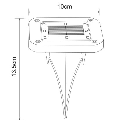 Globo - SET 2x Lampada LED solare LED/0,8W/1,2V IP44 300 mAh