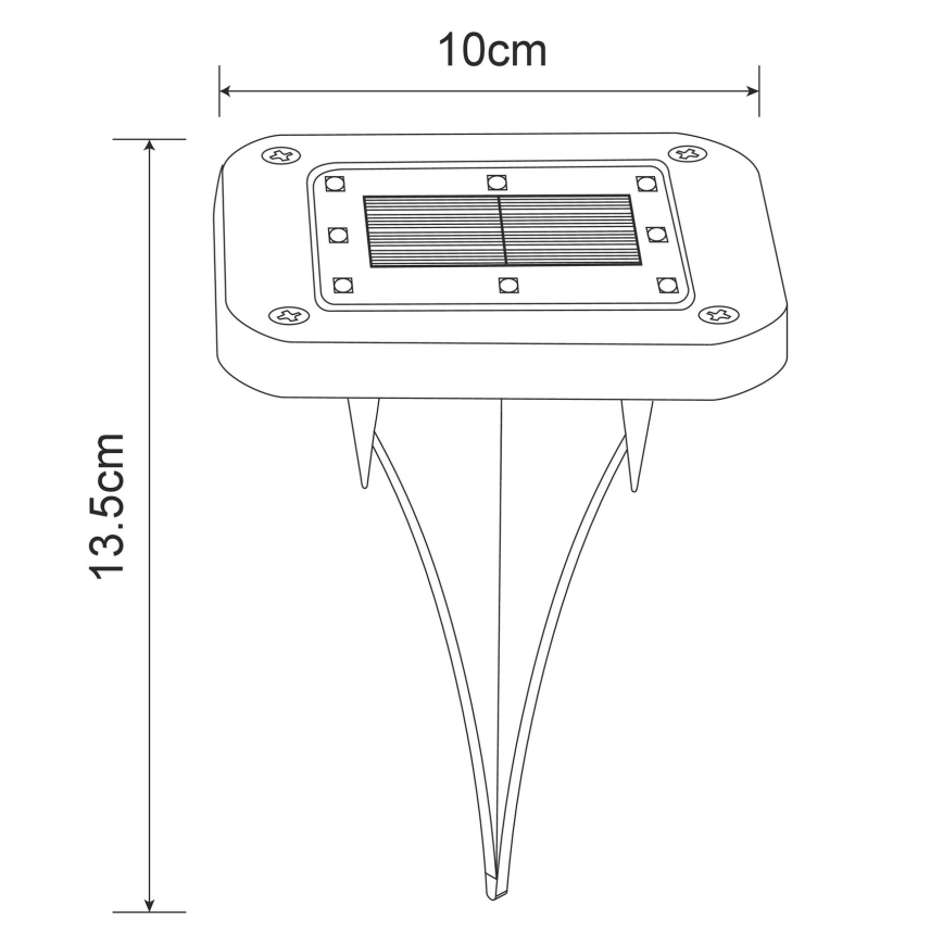 Globo - SET 2x Lampada LED solare LED/0,8W/1,2V IP44 300 mAh
