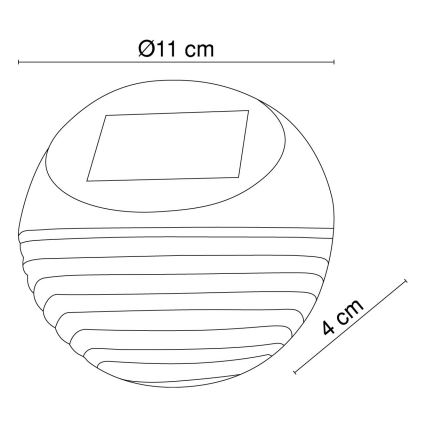 Globo - Applique a LED solare 2xLED/0,06W/1,2V IP44