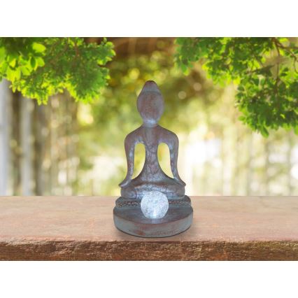 Globo - Lampada solare a LED 3V, IP44, 200 mAh - Statua del Buddha