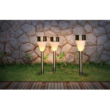 Globo - SET 3x Lampada solare 3xLED/0,06W/1,2V IP44 200 mAh