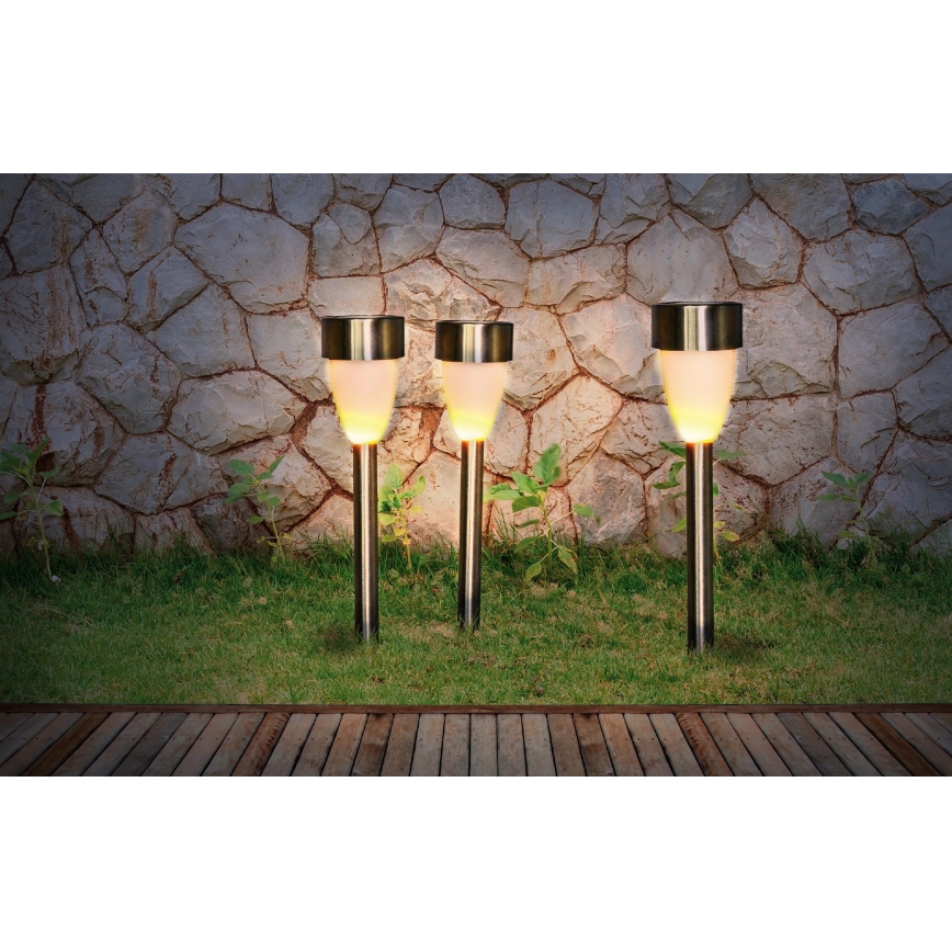 Globo - SET 3x Lampada solare 3xLED/0,06W/1,2V IP44 200 mAh