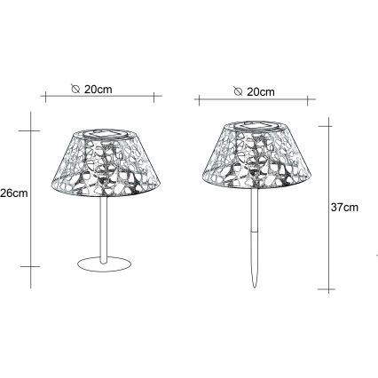 Globo - Lampada solare LED LED/0,06W/3V 3000K IP44 300 mAh